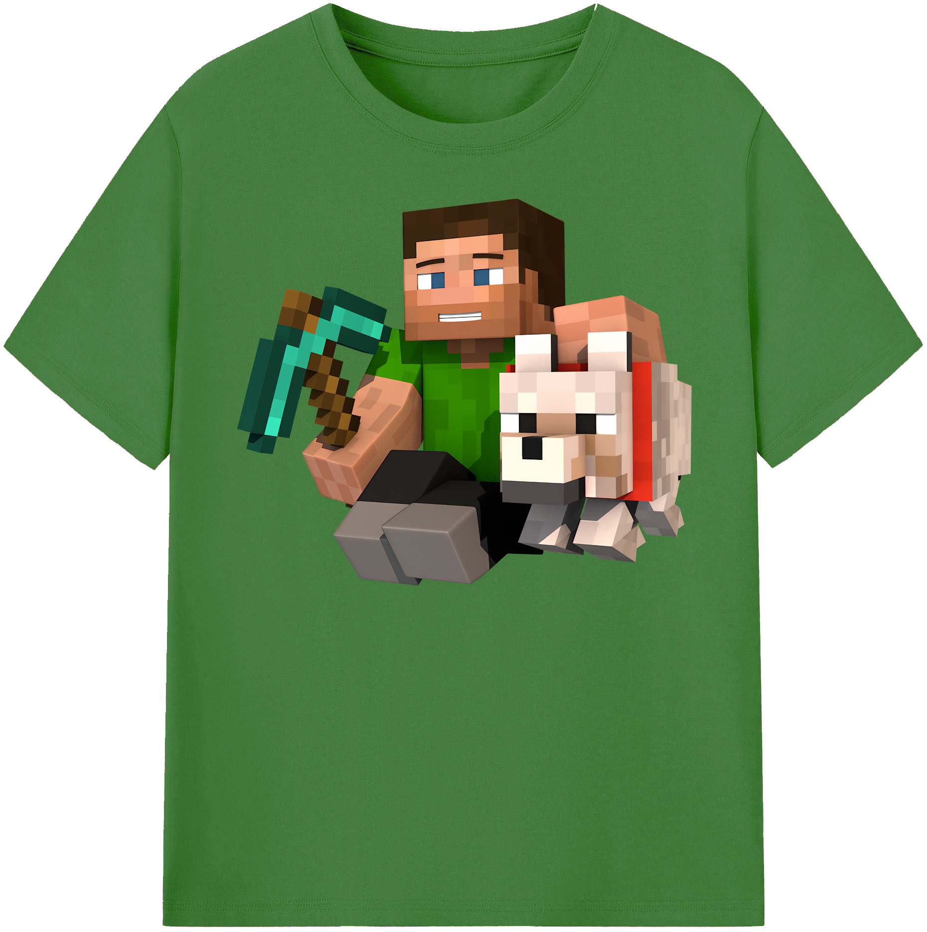 （画像用） マインクラフト ブロックの世界 Minecraft MC Block world レディースカジュアルプリントTシャツ（綿100％）